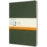 Moleskine Cahier Notebook Ruled Extra Large Green 3 Pack