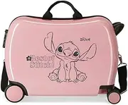 [Disney] Best of Stitch Children's Suitcase, Pink, 50 x 38 x 20 cm, Rigid, ABS, Side Combination Lock, 34 L, 1.8 kg, 2 Wheels, Luggage, Hand, Pink, Talla única Children's Suitcase, Pink, Einheitsgröße,