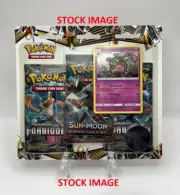 Pokemon Sun & Moon Forbidden Light Garbodor 3-Pack Blister Set - Factory Sealed