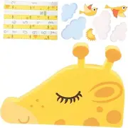 Kisangel 1Set Giraffe Height Measuring Sticker Wall Decal for Growth Tracking Fun Creative Design for Nursery Bedroom Removable Durable Wall Art Decor