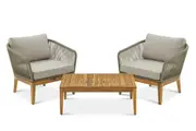 Maui Outdoor 2 Lounge Chairs & Coffee Table Set