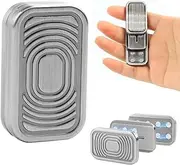 Magnetic Metal Fidget Toys - Metal Push Card Fidget Slider Stress Relief Toy, Men’s EDC Toy Fidget Toy Haptic Coin, Office Desk Toys Gifts for Boyfriend and Father (CP-3)