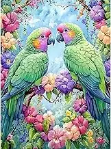 ZHUDENGXJL Animals Birds Diamond Art Kits for Adults,5D Diamond Painting Kits for Birds,DIY Flower Full Drill Diamond Dot with Gem Art Kits for Adults Beginners,Wall Home Decor 12 X 16inch