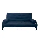 Queen Size Futon Cover, 2 Bolsters , Mattress Protector, Slipcovers, Black