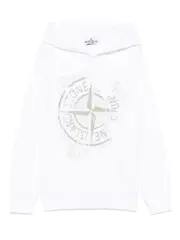 [Stone Island Junior] Compass-motif hoodie