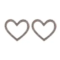 在飛比找momo購物網優惠-【KATE SPADE】經典愛心造型鑲鑽穿式耳環(玫瑰金)