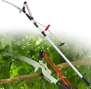 Tree Pole Pruner, Aluminum Alloy Pole Pruning Saw Long Tree Pruner High Reach Tree Pruning Tools, 2 in 1 Extendable Gardening Tool for Forestry,Lawn,Garden Branch Pruning