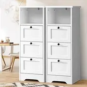 Oikiture 2X Chest of Drawers Storage Cabinet Dresser Tallboy Drawer Hamptons
