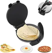 Electric Tortilla Maker, 2000W 12-inch Roti Maker, Non-Stick Plates Tortilla Press, Adjustable Temperature & Double-Sided Heating Chapati Maker, for Tortilla Naan Bread