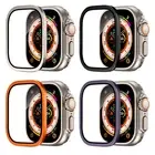 For Apple Watch Ultra 49mm Aluminium Frame Case Tempered Glass Screen Protector