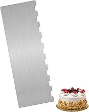 Zeaicos Stainless Steel Cake Smooth Scraper, Cake Scraper Cake Decoration Comb Set, Cake Scraper Cake Smoother Kitchen Baking DIY Tool