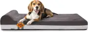 Orthopedic Memory Foam Dog Bed with Pillow and Durable Water Proof Liner & Remov