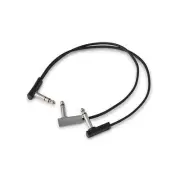 RockBoard Flat Patch Y Splitter Cable - 30 cm / 11 13/16" (TRS to 2x TS)