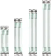40 PCS Fishing Leaders, 4 Sizes Green Stainless Steel Wire Leaders Fishing, Leaders with Swivels Fish Line Stainless Steel Wire with Swivel Buckles for Lures Bait Rig Hooks Fishing(5.9/7.8/9.8/11.8in)