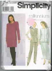 Simplicity Sewing Pattern 8849 Misses Dress Jacket Vest Skirt Pants Size 14-20