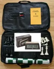 4" Heavy Chess Pieces Board Bag Digital Clock DGT 1002 Bonus Game Timer Set
