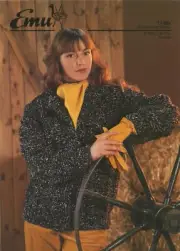 Emu Knitting Pattern 1146A Snowstorm Tweed Jacket 30"-40"