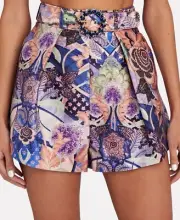 Women Zimmermann Celestial Floral-Print Linen Shorts NWT US Size 10