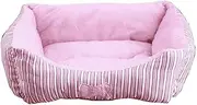 Dog Bed Cat Pet Bed Washable Luxury Rectangle Bed with Soft Detachable Cushion for Small Medium Pet