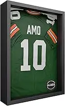 Frame Amo 18x24 Black Shadow Box Frame, Display Case with Tempered Glass Front, 2.5 inch Thick, for Display Items or Posters, for Wall or Table
