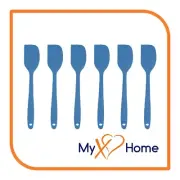 8" Blue Silicone Spatula by MyXOHome (1, 2, 4 or 6 Spatulas)