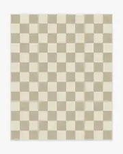 245' x 305' | Machine Washable Runner Rug | Kid & Pet Friendly | Indoor Rug | Jaque Checkered Stone Flatwoven Rug | Ruggable