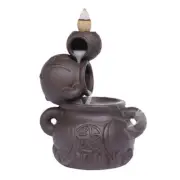 Triple Moon Cauldron Backflow Incense Burner NEW Ceramic Wicca Witchcraft