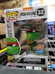 FUNKO POP PX Ninja Turtle Black White Leonardo Common EXCLUSIVE