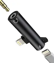 iPhone AUX Adapter for Headphone Dongle(2in1) Lightning to 3.5mm Jack Cable Charger Splitter Audio Cord Apple MFI Certified for 14 13 12 11 Pro Max X Xs Se 7 8 Plus ipad Earphone Music Adaptador para