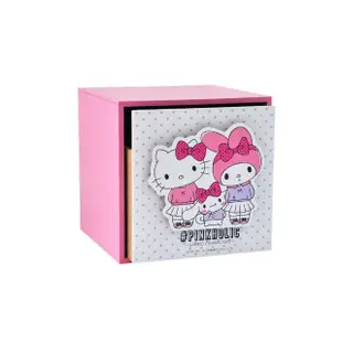 【HELLO KITTY】Pinkholic凱蒂貓 美樂蒂 喜拿 單抽盒 桌上收納 文具收納 飾品收納(正版授權台灣製)