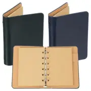 Binder Cover 2pcs A7 Kraft Leather Notebook, Dark Green / Dark Blue