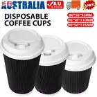 Disposable Coffee Cups 8oz/12oz /16oz Bulk Takeaway Paper Triple Wall Take Away