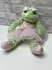 Bearington Baby Collection Ballerina Frog Plush 15" Lovey Green Stuffed Animal
