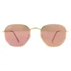 Ray-Ban Sunglasses Hexagonal 3548N 001/Z2 Gold Copper Flash Mirror