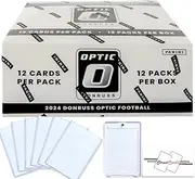 2024 Panini Donruss Optic Football NFL Factory Sealed Fat Pack Cello Value Box with 144 Trading Cards + 6 Toploaders + Magnetic Holder + StreetCards Magnet!