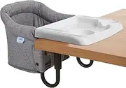 Evolur Clamp-On Comfort Table Chair,Easily Removable,Travel- Ready,Dishwasher Safe,Soft Plastic Friction Grips