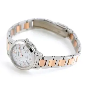 【日本原裝正品】 SEIKO 精工錶 LUKIA鈦金屬女錶 SSQW037 光動能電波腕錶 玫瑰金色帶鑽石 日本製造