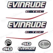 Fits Evinrude 40hp E-Tec Blue Cowl Outboard Decals- 2004-2008 Stickers