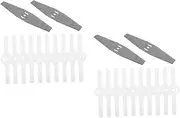 2sets Lawnmower Garden Trimmer Blades Steel Quick Installation Longevity Versatility 12pcs*2