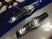 Genuine Harley Fatboy Skull Willie G Fuel Gas Tank Set Emblems Badges
