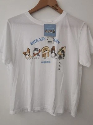 BNWT Uniqlo x Mofusand Bread- Meow Print T-Shirt Size Large / XL * NEW *