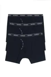 [Bonds] Bonds Men's Guyfront Mid Trunk 3 Pack in Black Size: 3XL, Aussie Cotton, Moisture-Wicking 3XL Black