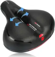 Waterproof Wide Memory Foam Bike Seat Cushion Bicycle Saddle Replacement for Ultimate Comfort Cycling Experience