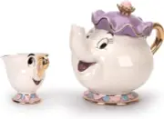 Cartoon New Beauty and the Beast Teapot Mug Mrs Potts Chip Tea Pot Cup One Set L