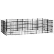 Dog Kennel Steel 29.49m² Large Outdoor Pet Cage Fence Run Pen House Enclosure