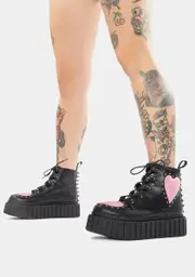 [Lamoda] Cross Your Heart Chunky Creeper Ankle Boots