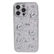 For iPhone 12 Pro Case 3D Epoxy Camera Protection Phone Cover-Five Hearts