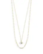 Aqua Cubic Zirconia Evil Eye Layered Necklace, 18-20 - Exclusive
