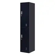 2-Door Vertical Locker for Office Gym Shed School Home Storage