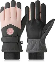 [GJV] Winter Gloves Mens Women Ski Gloves Waterproof Windproof - Warm Gloves Cold Weather, Touch Screen Fingers
